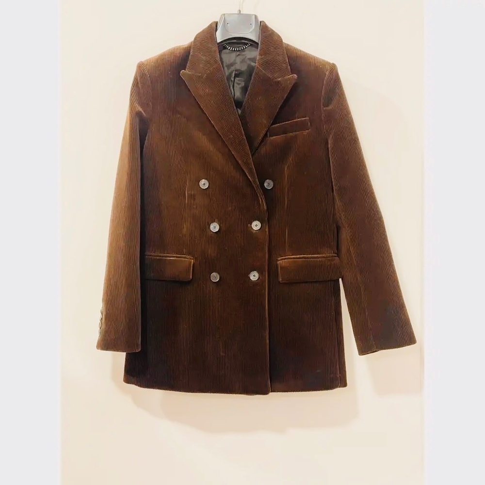 ✨ The Kooples Double-Breasted Brown Corduroy Blazer – Fr 40/US 8 (NEW!) ✨